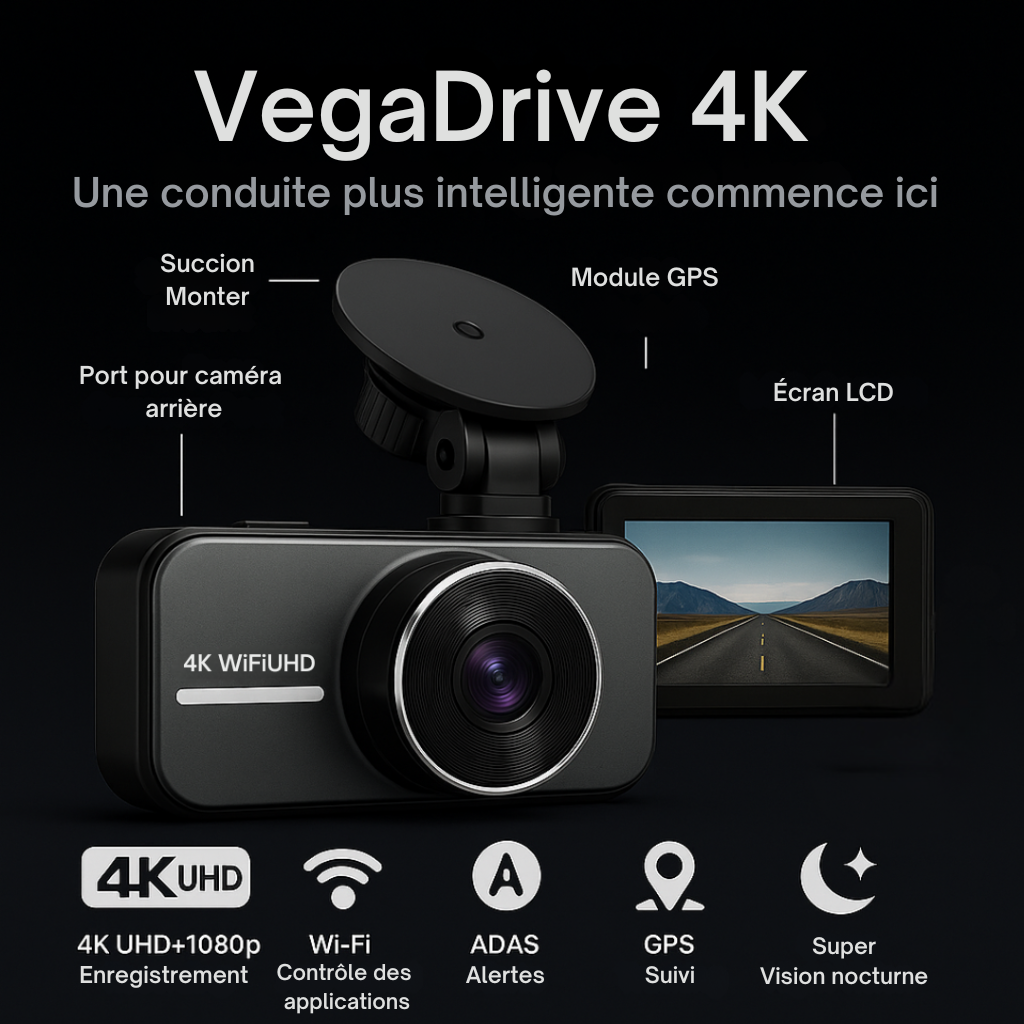 VegaDrive - Caméra embarquée intelligente Full HD 4K
