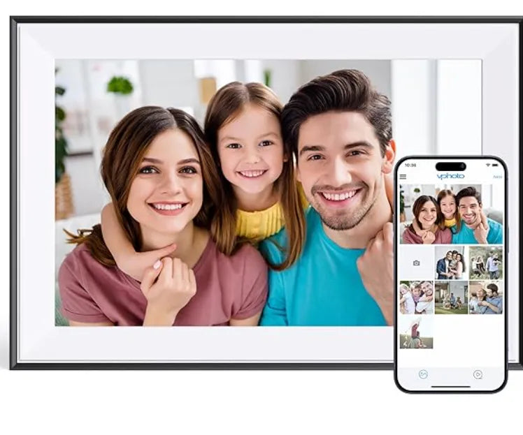 Frameora HD WiFi Cadre Photo – Écran Tactile IPS de 10,1"
