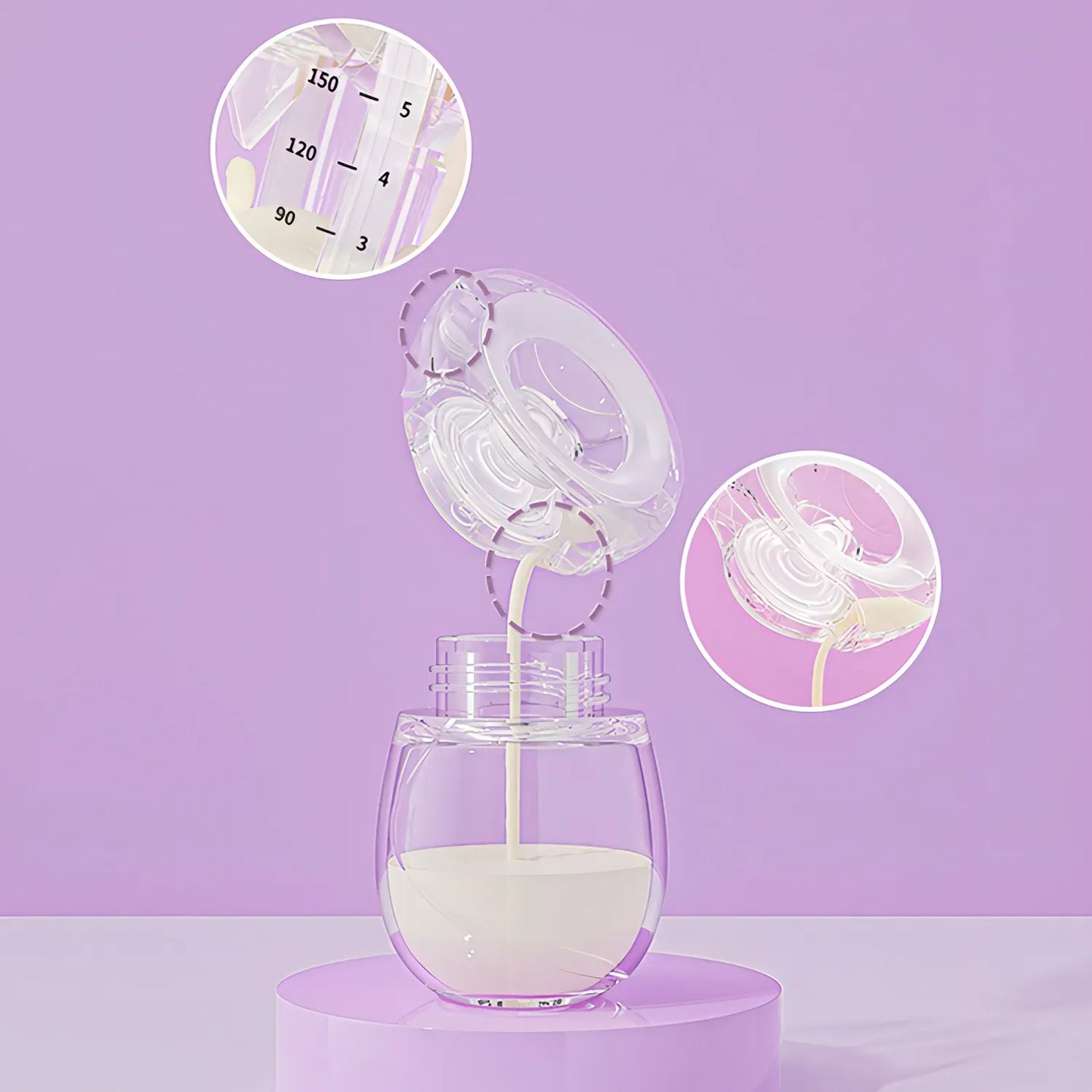 Tire-lait portable NurturaFlow – Mains libres, silencieux et rechargeable