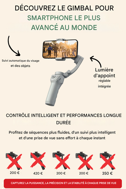 ZenAxis Pro – Gimbal 3 axes pour smartphone