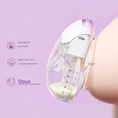 Tire-lait portable NurturaFlow – Mains libres, silencieux et rechargeable