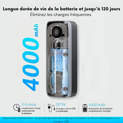 GuardianBell Pro Sonnette AI avec vision nocturne