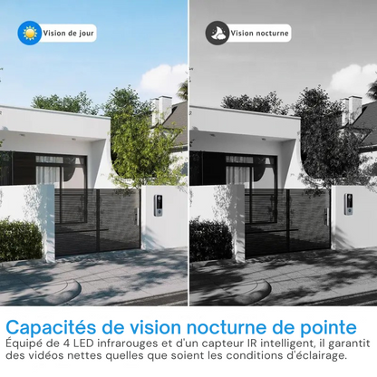 GuardianBell Pro Sonnette AI avec vision nocturne