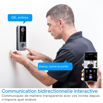 GuardianBell Pro Sonnette AI avec vision nocturne