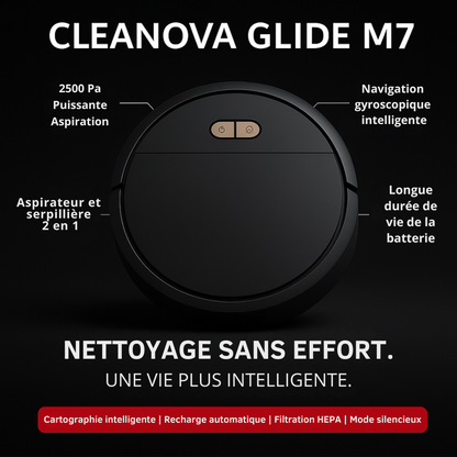 Cleanova Glide M7 – Aspirateur Robot Intelligent